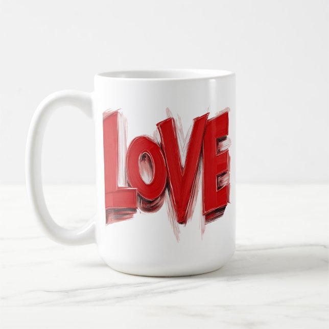LOVE Mug, Mug design gift, gift for valentine (Left)