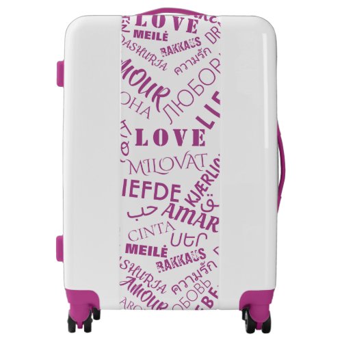 LOVE _ Multi Language _ Customizable International Luggage