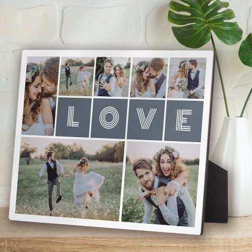 Love Multi Photo Collage Couple Plaque