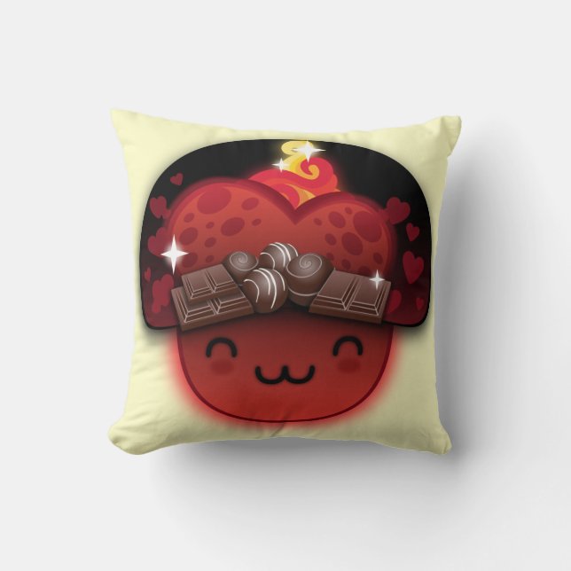 Love Mushroom Throw Pillow Home Decor (Front)