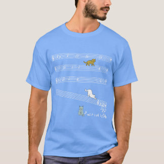 Love Music Cat Playing On Musical Musician boy T-Shirt