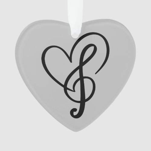 Love Music Logo Musicians Musical  Photo Custom Ornament
