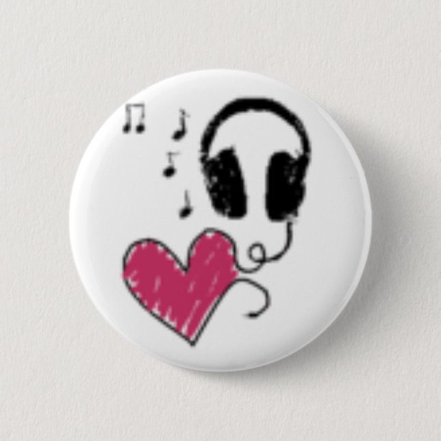 Love music pinback button (Front)