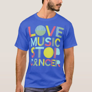 Love Music Stop Cancer St Jude Music T-Shirt