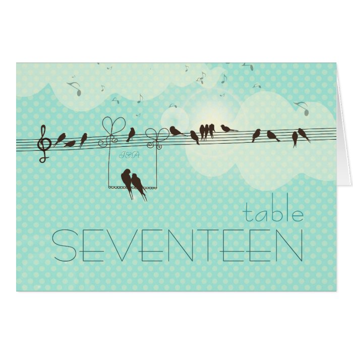 Love Music   table number card