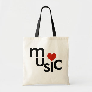 love music-theme tote bag