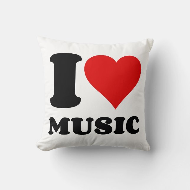 LOVE MUSIC THROW PILLOW (Front)