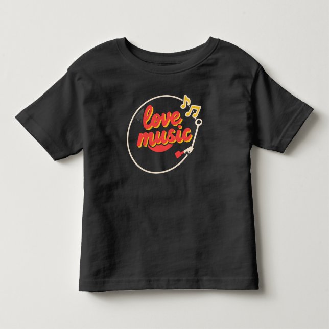Love Music: Vinyl Vibes Toddler T-shirt (Front)
