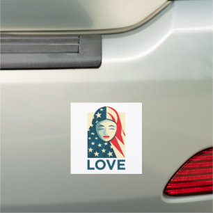 Love Muslim Refugee Car Magnet