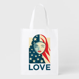 Love Muslim Refugee Grocery Bag