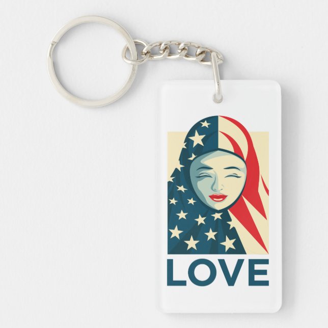 Love | Muslim Refugee Keychain (Front)