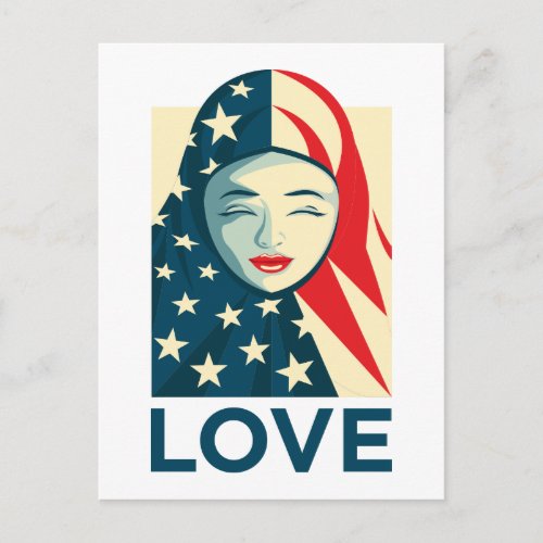 Love  Muslim Refugee Postcard