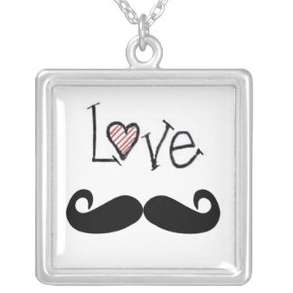 Love mustache Necklace