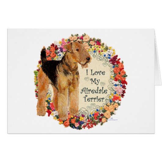 Love My Airedale Cards (Front Horizontal)