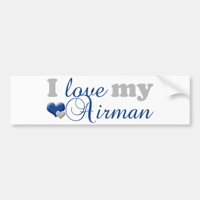 Love my Airman Bumper Sticker (Front)
