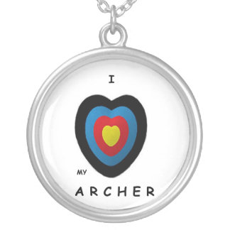 love my archer silver plated necklace