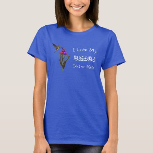 Love My Babci Hummingbird Personalized   T_Shirt