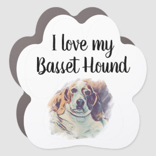 Love my basset hound car magnet