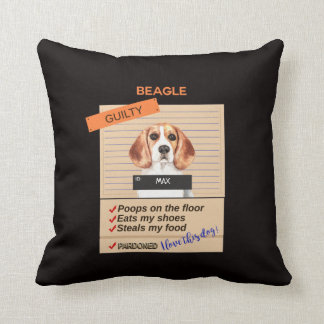 Love My Beagle despite Bad Habits Throw Pillow