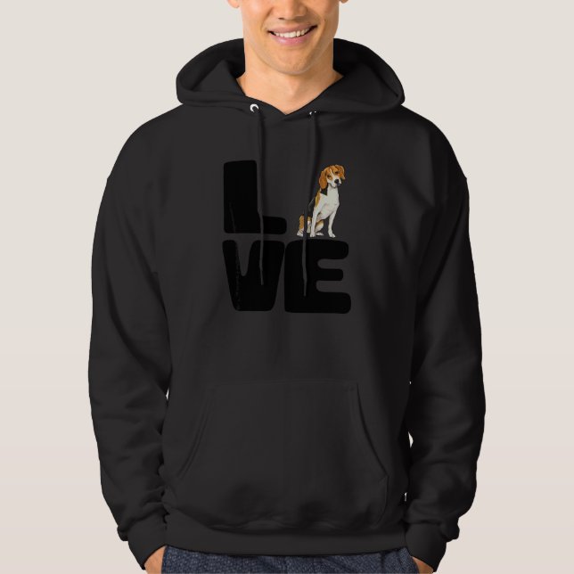Love My Beagle Dog Hoodie (Front)