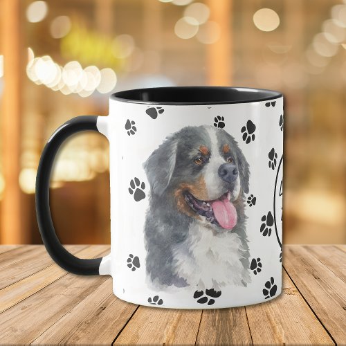 Love My Bernese Mountain Dog Pawprint Mug