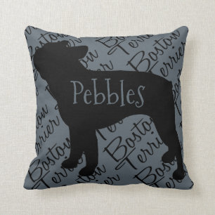 Love My Boston Terrier Dog Throw Pillow