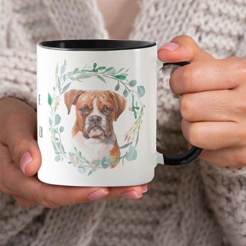 Love My Boxer Wreath Coffee Mug