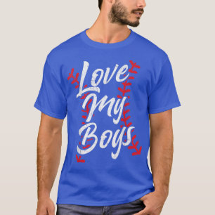 Love My Boys Baseball Laces Cute Grandma Nana Mom T-Shirt