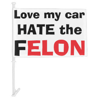 Love My Car Hate The FELON Anti-Elon Tesla Flag