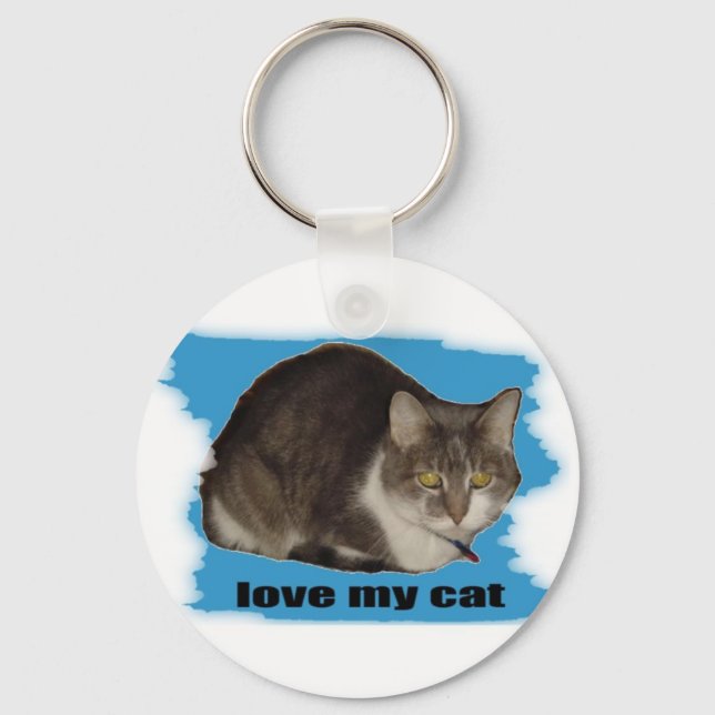 LOVE MY CAT KEYCHAIN (Front)
