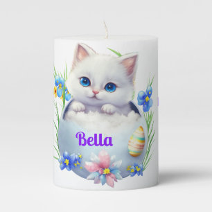 Love my cat Pillar Candle