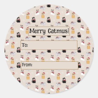 Love my cats classic round sticker