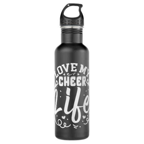 Love My Cheer Life 2Cheerleader Stainless Steel Water Bottle