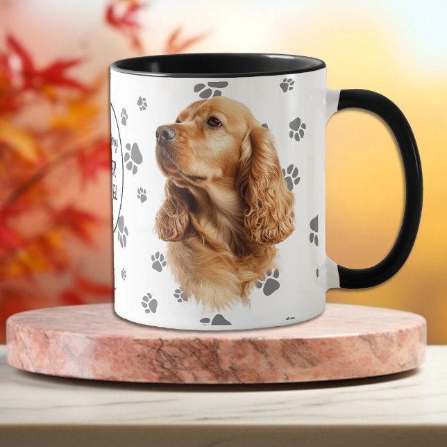 Love My Cocker Spaniel Dog Pawprint Mug (Creator Uploaded)