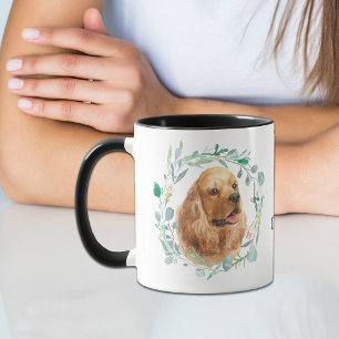 Love My Cocker Spaniel Wreath Coffee Mug