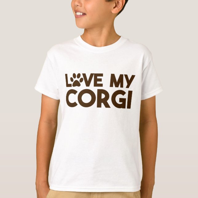 LOVE MY CORGI PAW T-Shirt (Front)