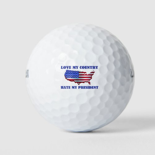 Love My Country Golf Balls