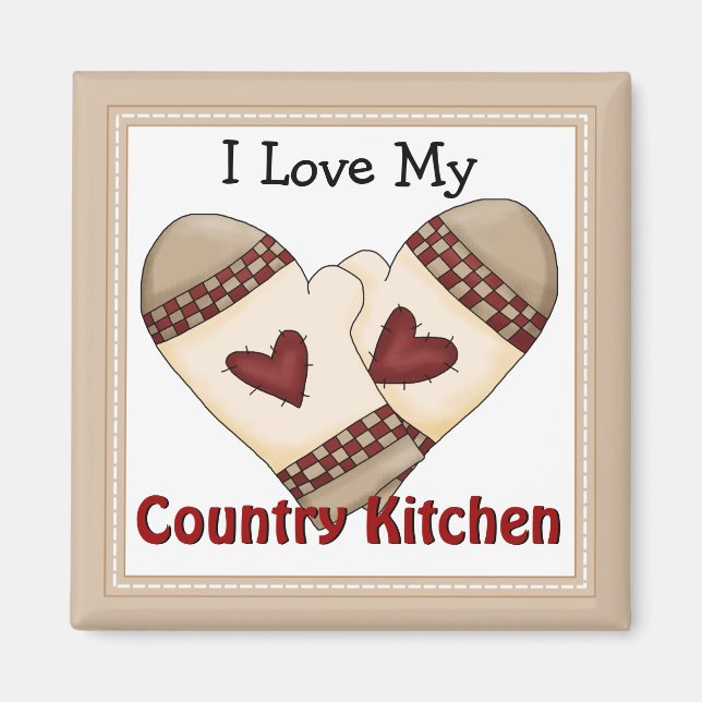 Love My Country Kitchen Magnet (Front)
