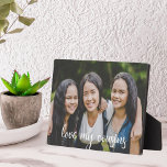 Love My Cousins Elegant White Script Family Photo Plaque<br><div class="desc">Love My Cousins written in cursive white script overlay on your beautiful family photo plaque. Add a photograph of you and your cousins from your childhood for a great,  sentimental gift.</div>