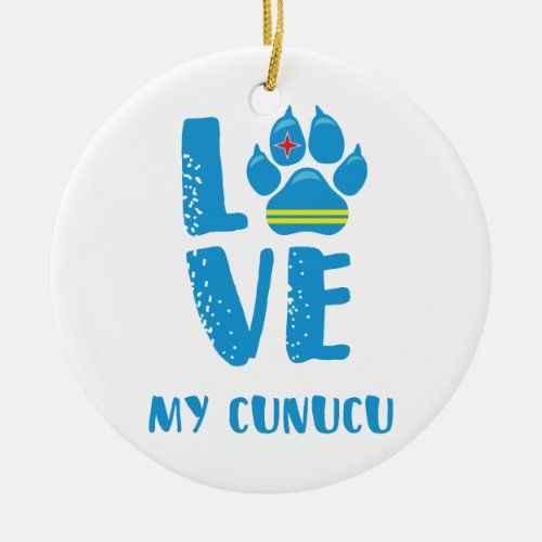 LOVE MY CUNUCU Blue letters _ Ornament