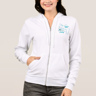 LOVE MY CUTE AQUA PET CAT HOODIE