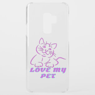 LOVE MY CUTE PINK PET CAT UNCOMMON SAMSUNG GALAXY S9 PLUS CASE