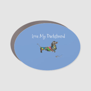 Love My Dachshund Car Magnet