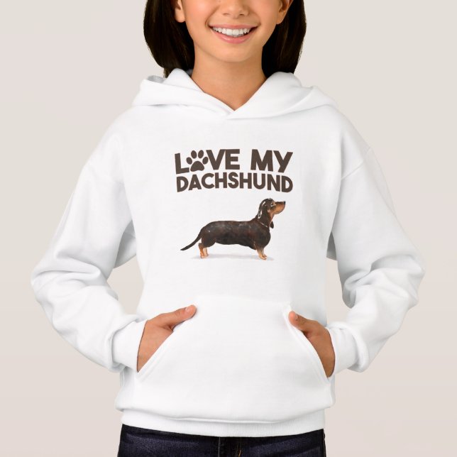 LOVE MY DACHSHUND HOODIE (Front)