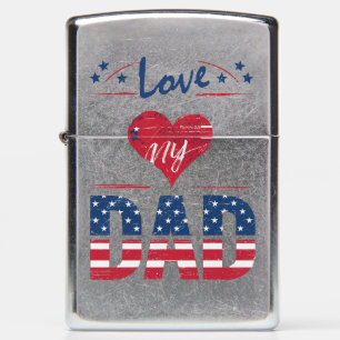 Love My Dad - Fathers Day Zippo Lighter