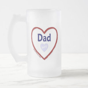 Love My Dad Frosted Glass Beer Mug