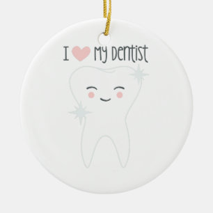 Love My Dentist Ceramic Ornament