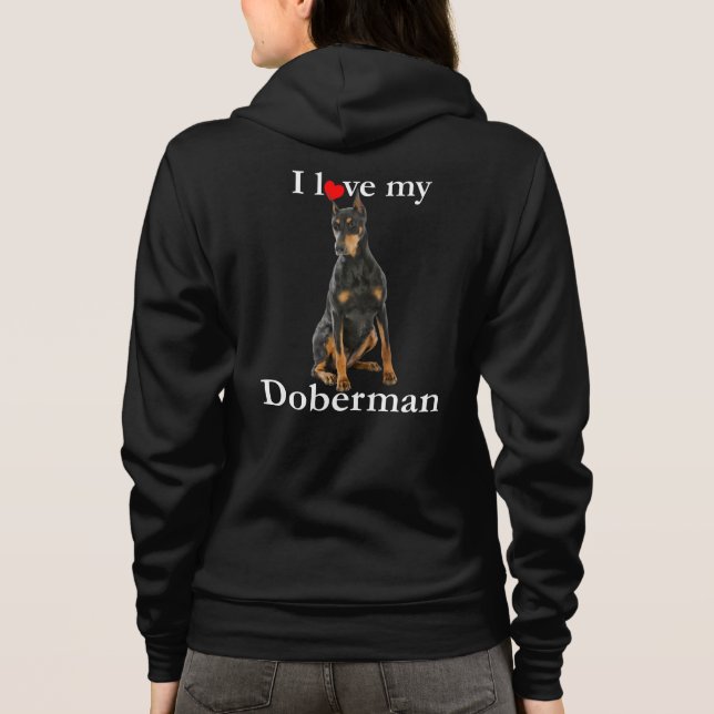 Love My Doberman Hoodie (Back)