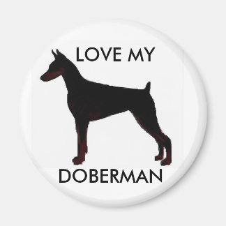 LOVE MY, DOBERMAN MAGNET