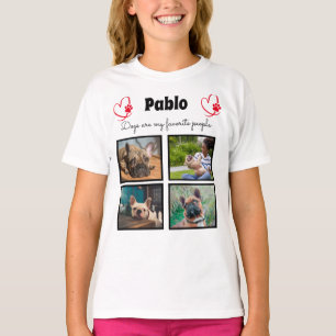Love my dog - 4 photo customized collage for girls T-Shirt